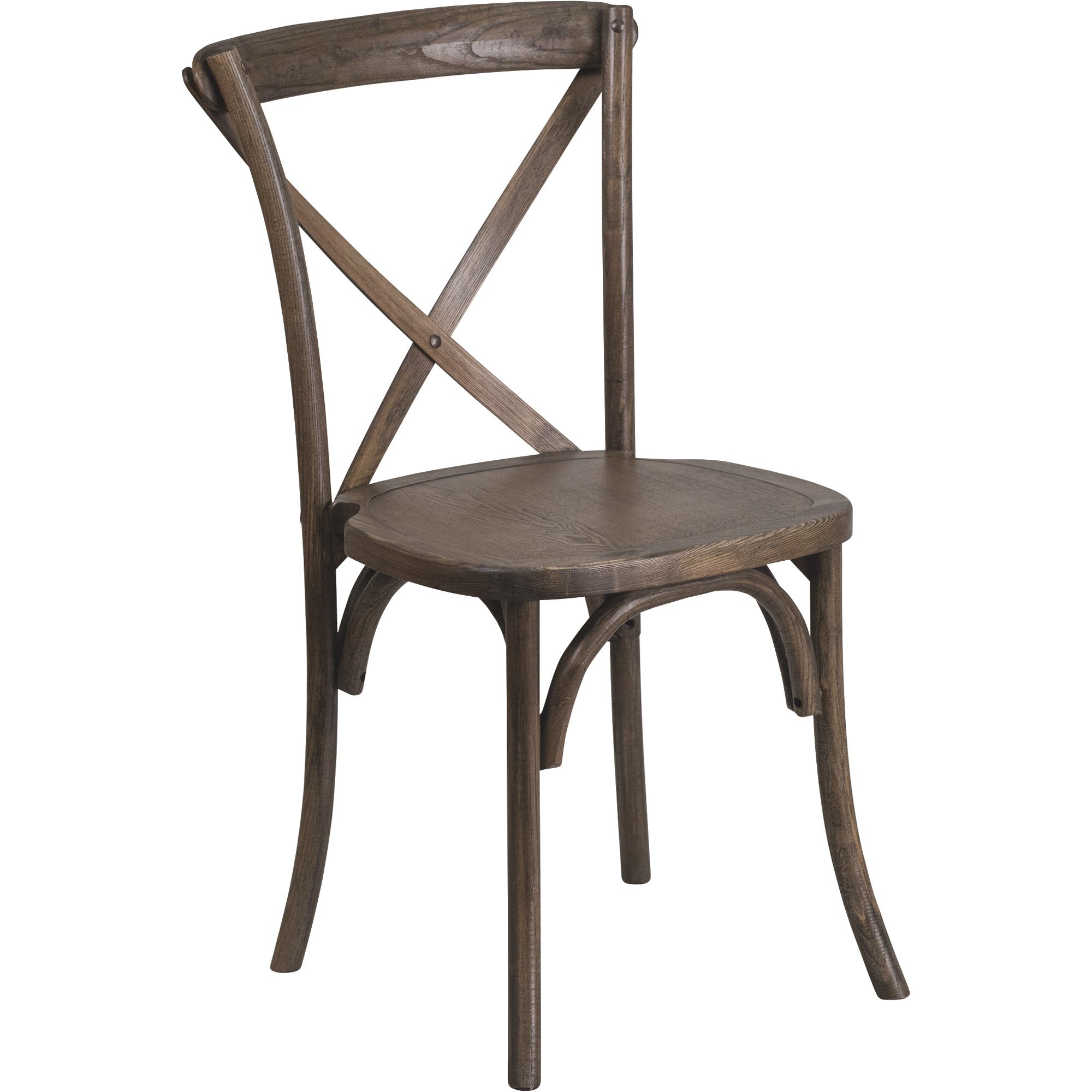 Flash Furniture Wood Cross Back Stackable Chair — 400-Lb. Capacity